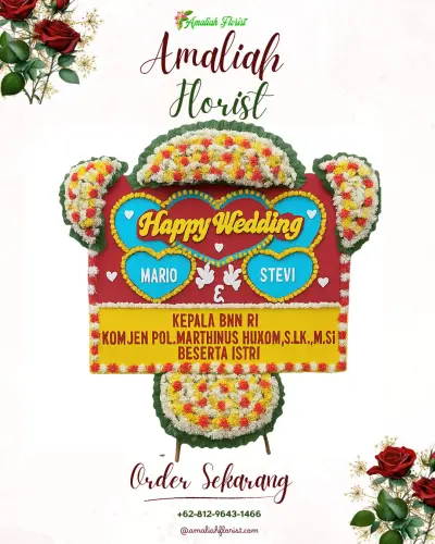 Karangan Papan Bunga Pernikahan di Kedung Baruk